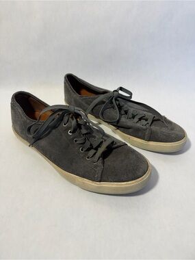 Frye Suede Low-Top Sneakers - Charcoal